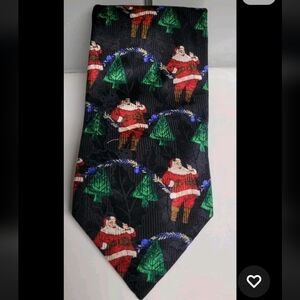 Vintage Robert Talbott Carmel Valley Santa Claus Christmas Winter Silk Neck Tie